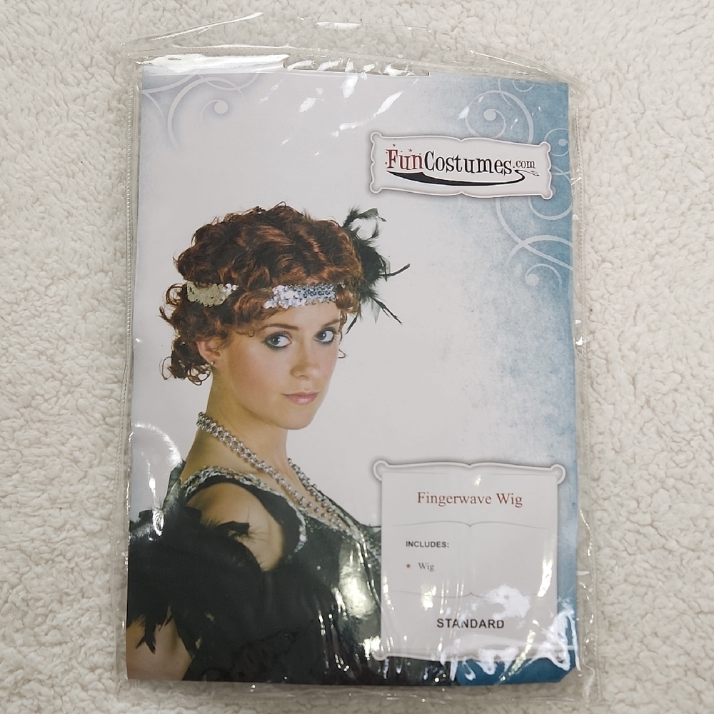 FunCostumes Fingerwave Brown Wig Roaring 20's Gatsby